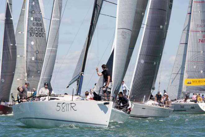 IRC Class 1 with the J111 Jeez Louise in the foreground - Mount Gay Rum June Regatta 2014 ©  Michael Austen